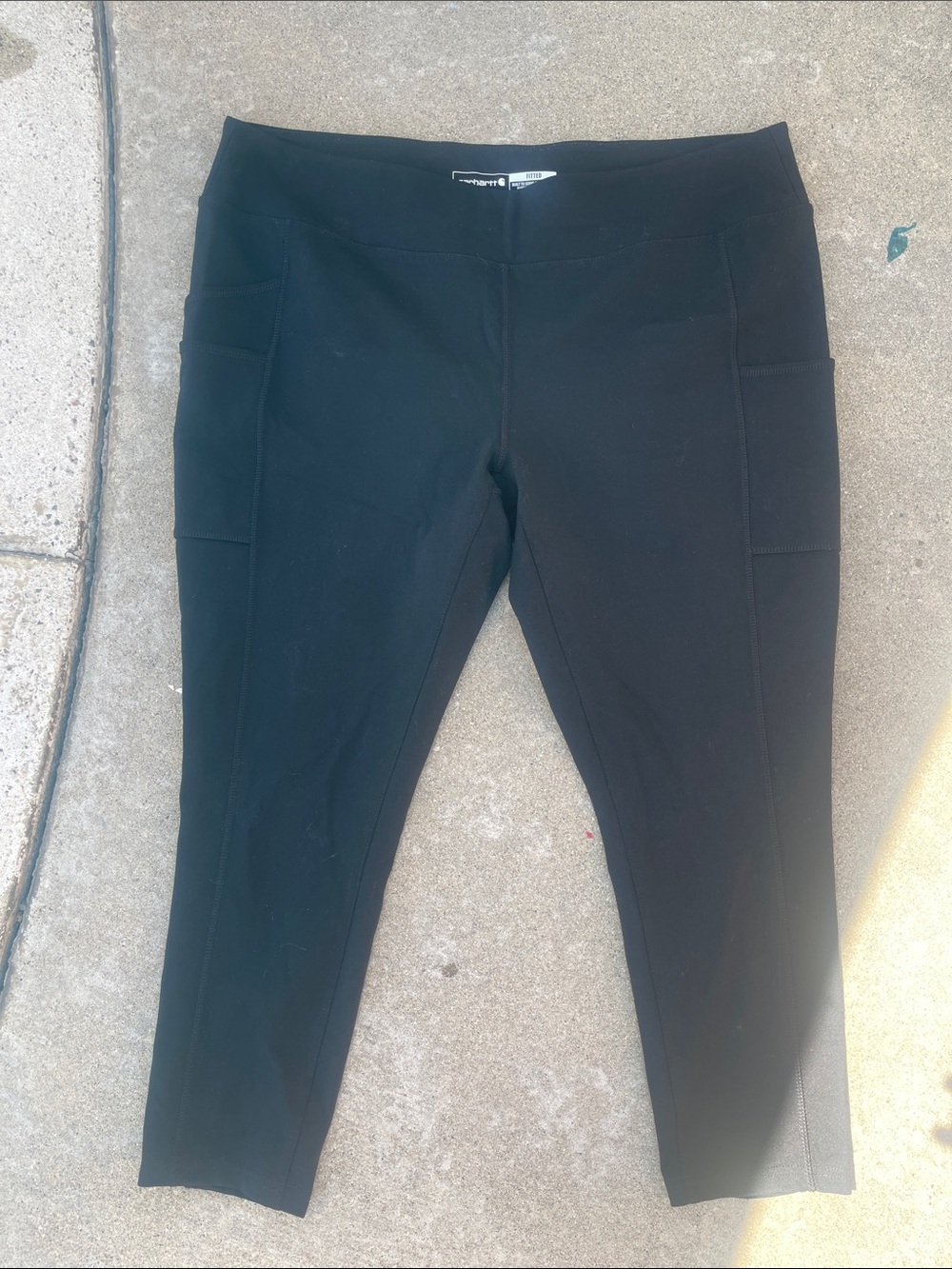 Carhartt Black Capri Leggings with Pocketst Sz XL